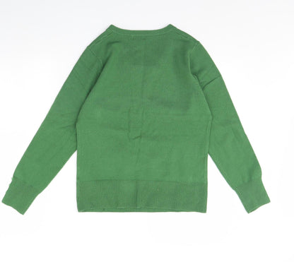 Womens UK Size M Filati Green Pullover Jumper