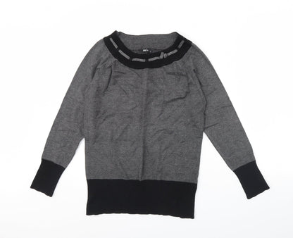 Womens UK Size M M&Co Grey Pullover Jumper