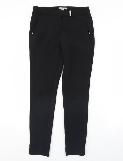 Womens UK Size 8 m&s Regular Fit  Black Trousers