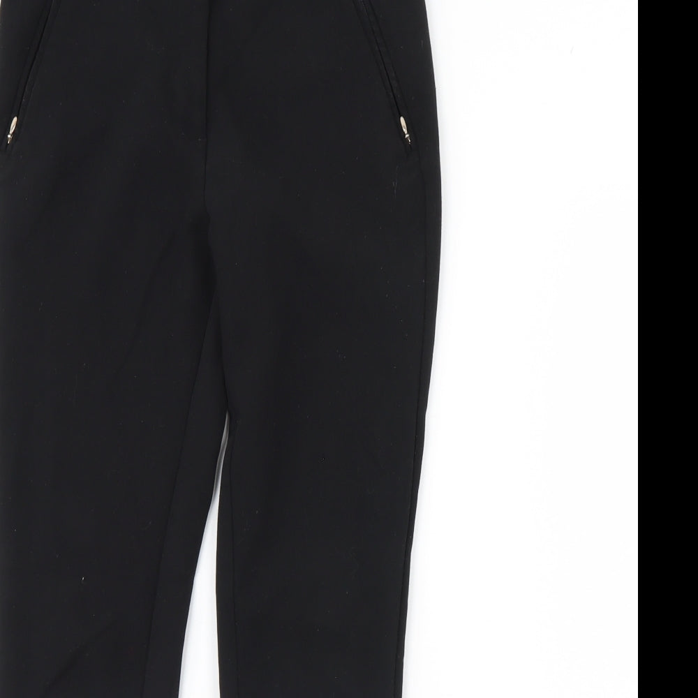 Womens UK Size 8 m&s Regular Fit  Black Trousers