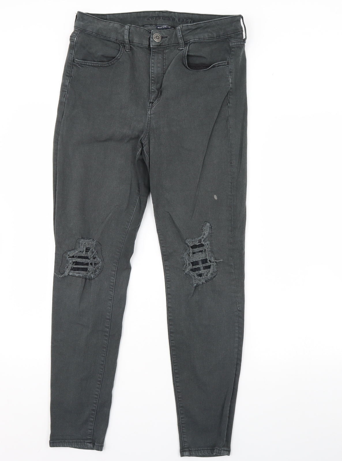 American eagle Womens Green  Denim Skinny Jeans Size 32 L30 in