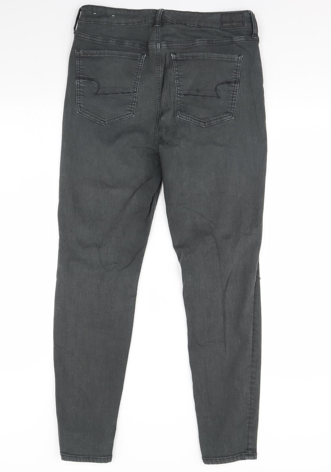 American eagle Womens Green  Denim Skinny Jeans Size 32 L30 in