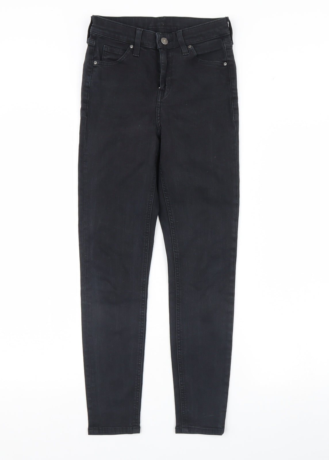 Topshop Womens Black  Denim Skinny Jeans Size 26 L30 in