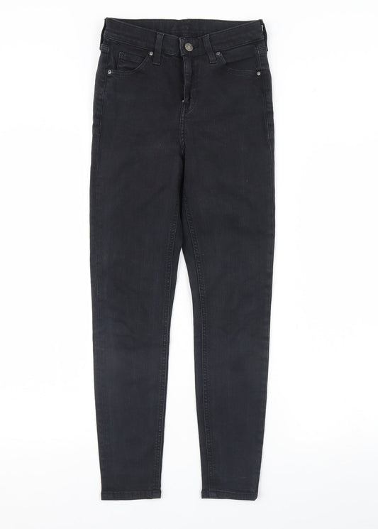 Topshop Womens Black  Denim Skinny Jeans Size 26 L30 in