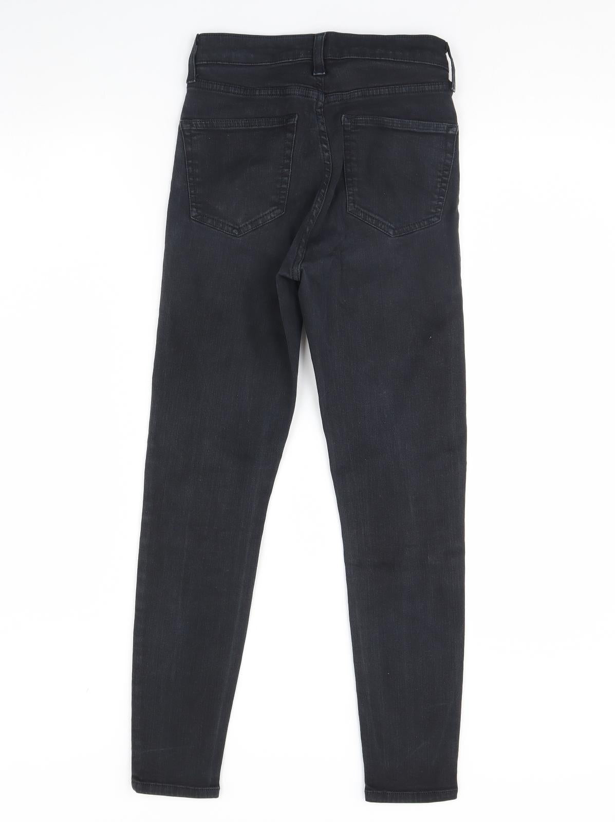 Topshop Womens Black  Denim Skinny Jeans Size 26 L30 in