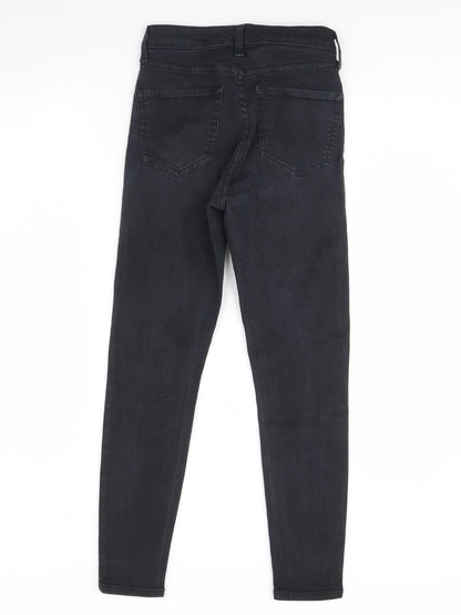 Topshop Womens Black  Denim Skinny Jeans Size 26 L30 in
