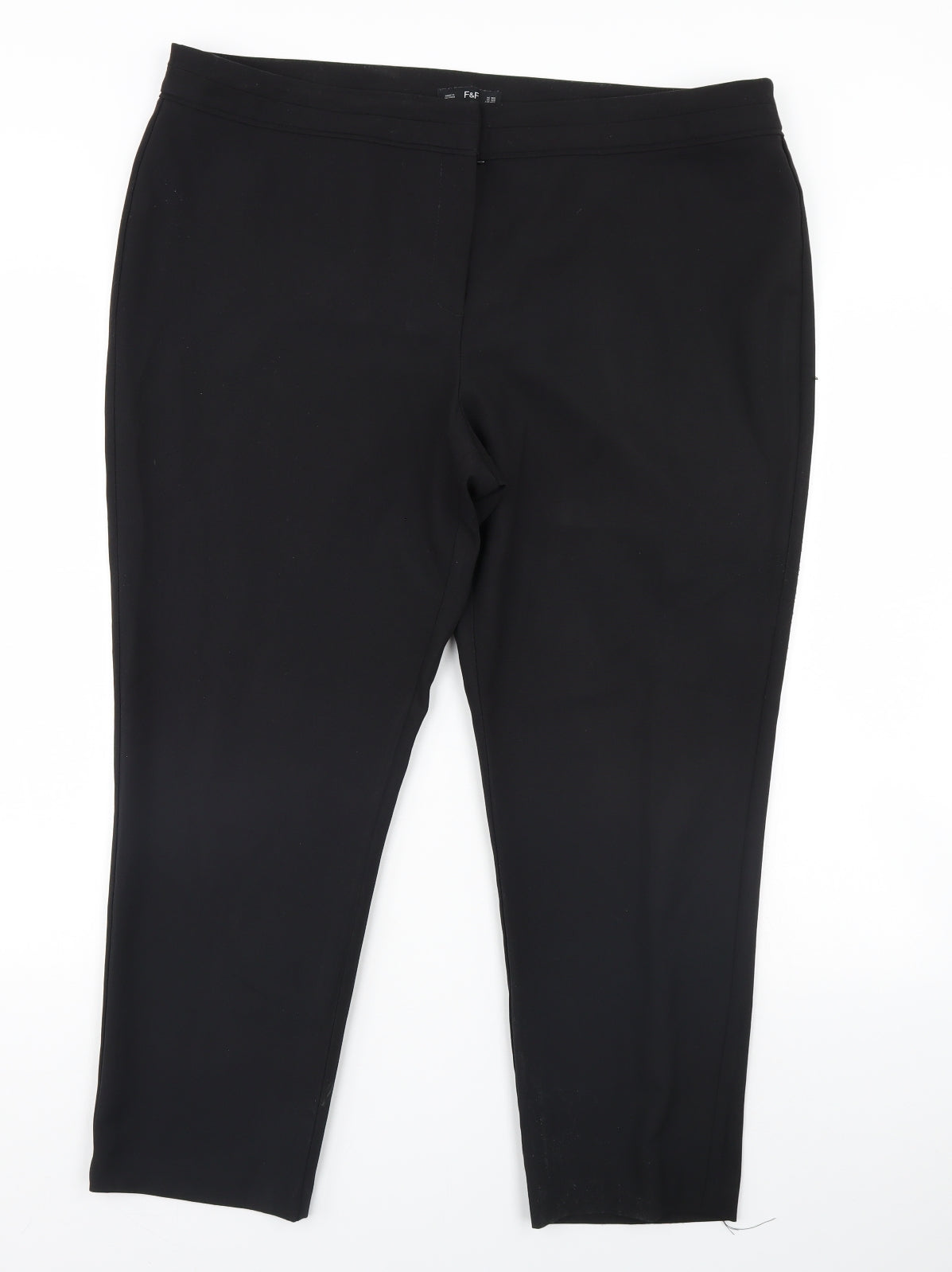 F&F Womens Black   Dress Pants Trousers Size 10 L27 in