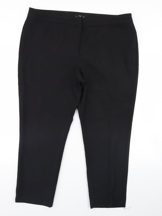 F&F Womens Black   Dress Pants Trousers Size 10 L27 in