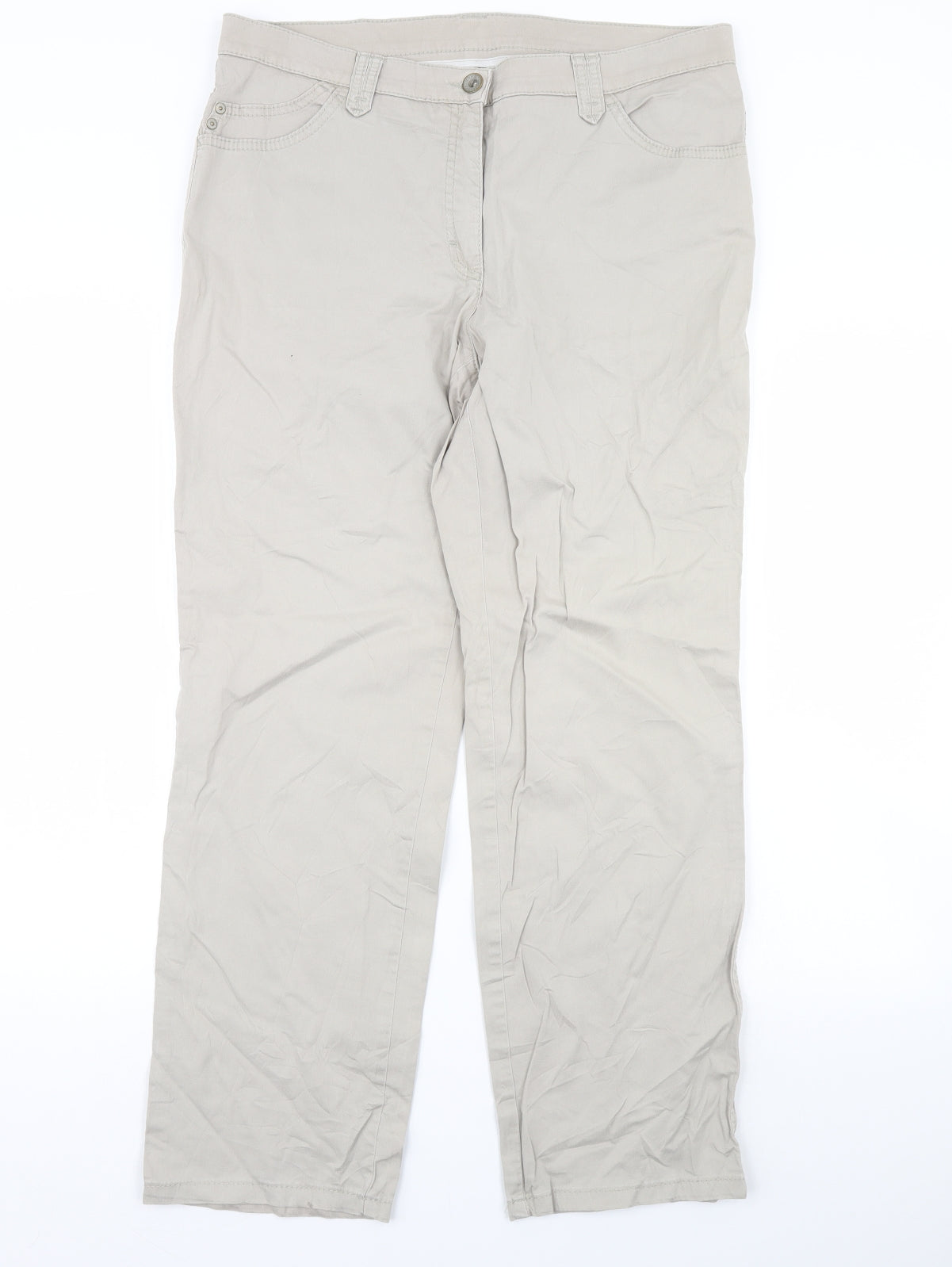 Womens UK Size 34 in Preworn Regular Fit  Ivory Trousers