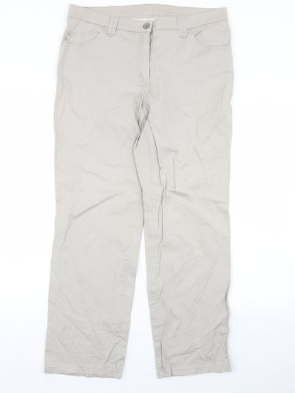Womens UK Size 34 in Preworn Regular Fit  Ivory Trousers