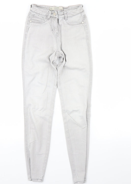 NEXT Womens Grey  Denim Skinny Jeans Size 6 L28 in