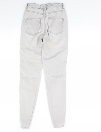 NEXT Womens Grey  Denim Skinny Jeans Size 6 L28 in