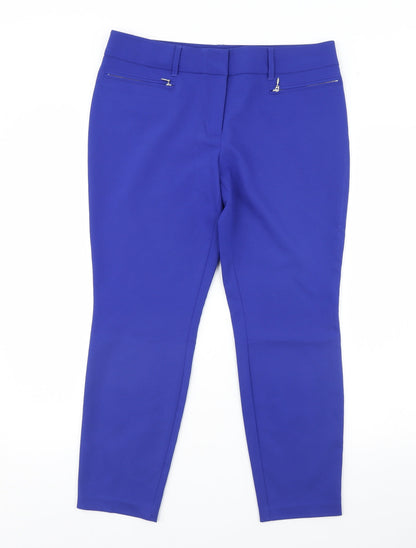 Womens UK Size 12 Papaya Regular Fit  Blue Trousers