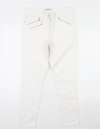 George Womens White  Denim Skinny Jeans Size 10 L28 in
