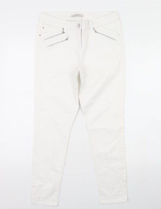 George Womens White  Denim Skinny Jeans Size 10 L28 in