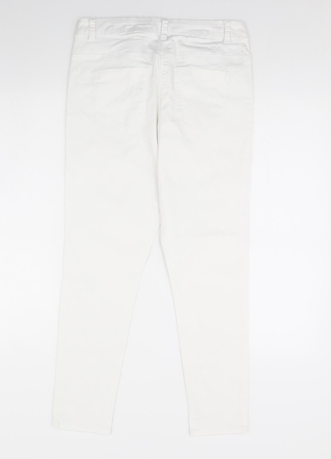 George Womens White  Denim Skinny Jeans Size 10 L28 in