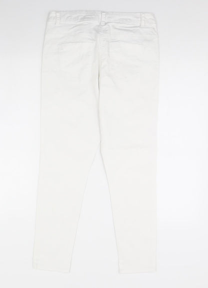 George Womens White  Denim Skinny Jeans Size 10 L28 in