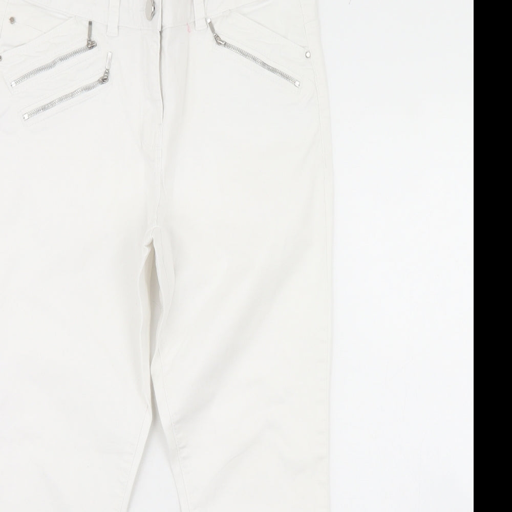 George Womens White  Denim Skinny Jeans Size 10 L28 in