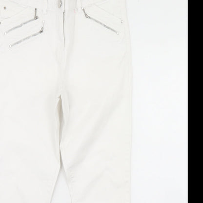 George Womens White  Denim Skinny Jeans Size 10 L28 in