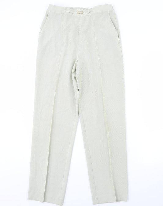 Womens UK Size 12 M&S Regular Fit  Green Trousers