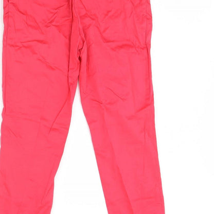 Womens UK Size 10 H&M Regular Fit Cropped Pink Trousers