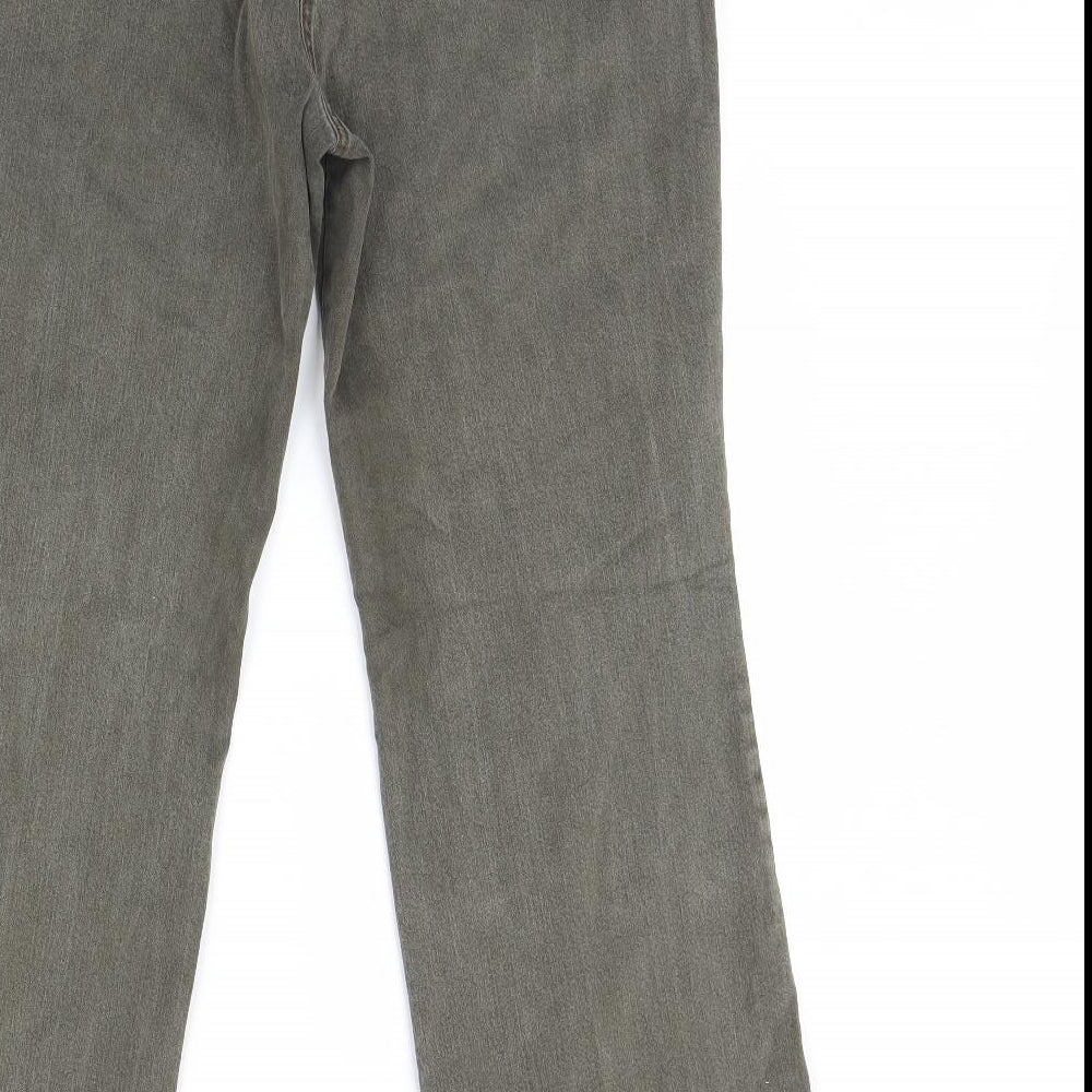 Frank Eden Womens Green   Bootcut Jeans Size 34 in L29 in