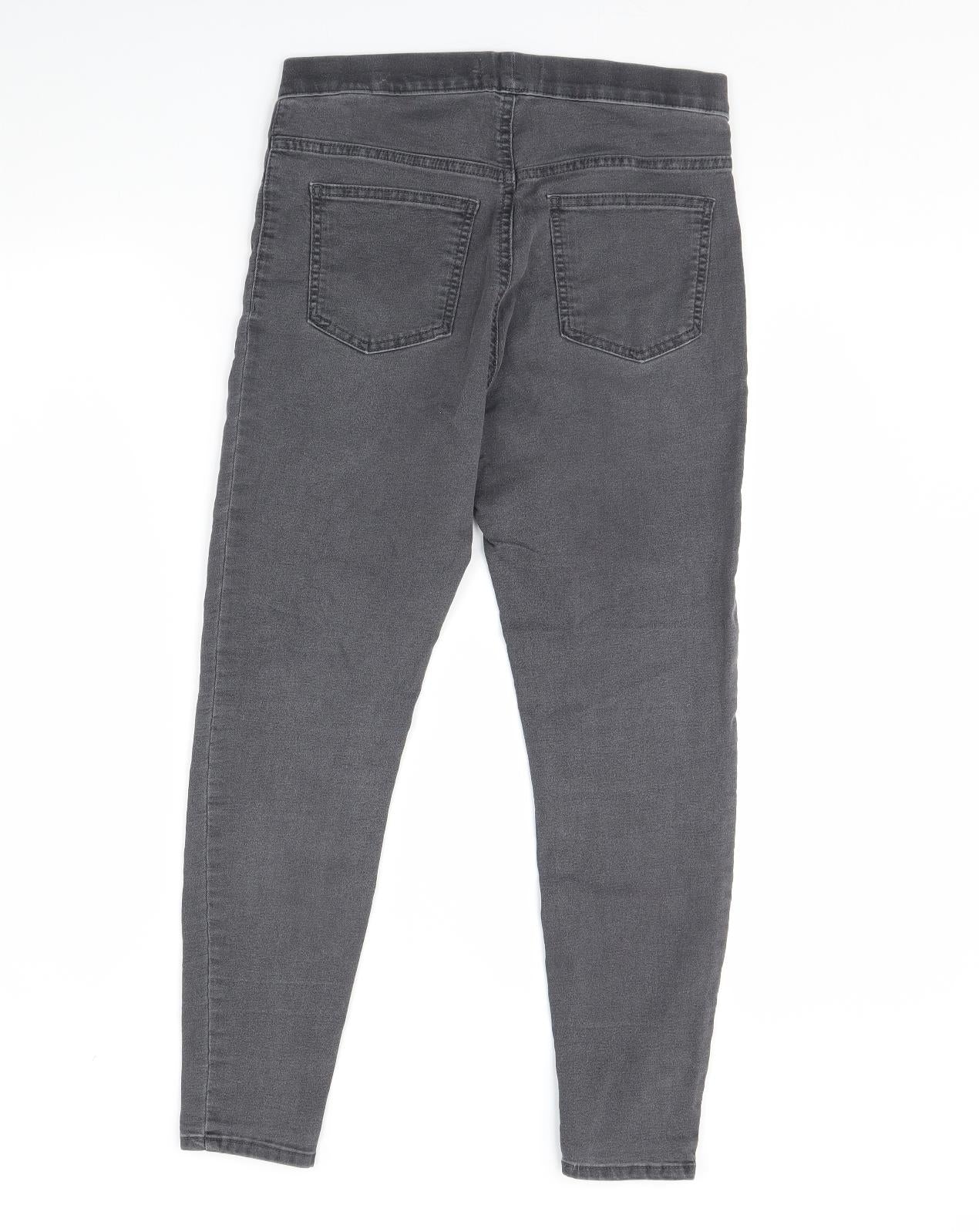 m&s Womens Grey  Denim Jegging Jeans Size 10 L28 in