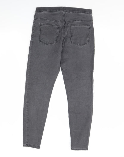 m&s Womens Grey  Denim Jegging Jeans Size 10 L28 in