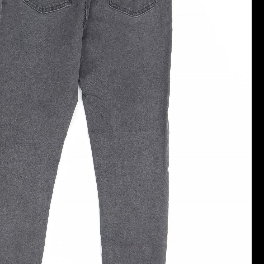 m&s Womens Grey  Denim Jegging Jeans Size 10 L28 in