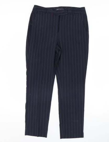 Womens UK Size 10 M&S Regular Fit  Blue Trousers