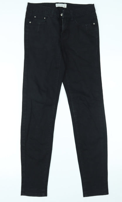 Womens UK Size 27 in Gina Tricot Regular Fit Skinny Black Jeans
