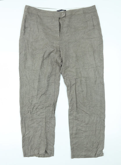 Womens UK Size 16 Marks and Spencer Regular Fit  Brown Trousers