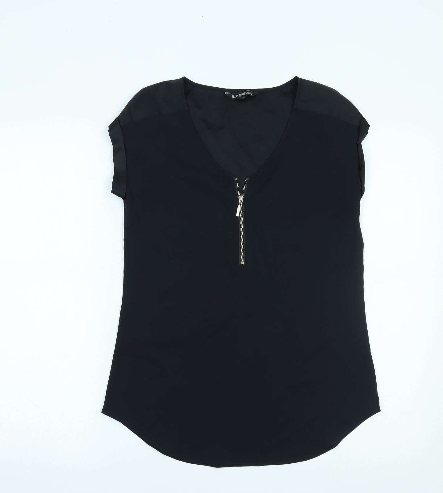 Womens UK Size XS Express Black Basic T-Shirt