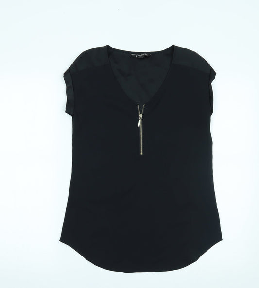 Womens UK Size XS Express Black Basic T-Shirt