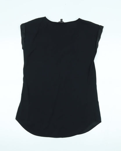 Womens UK Size XS Express Black Basic T-Shirt