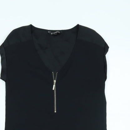 Womens UK Size XS Express Black Basic T-Shirt