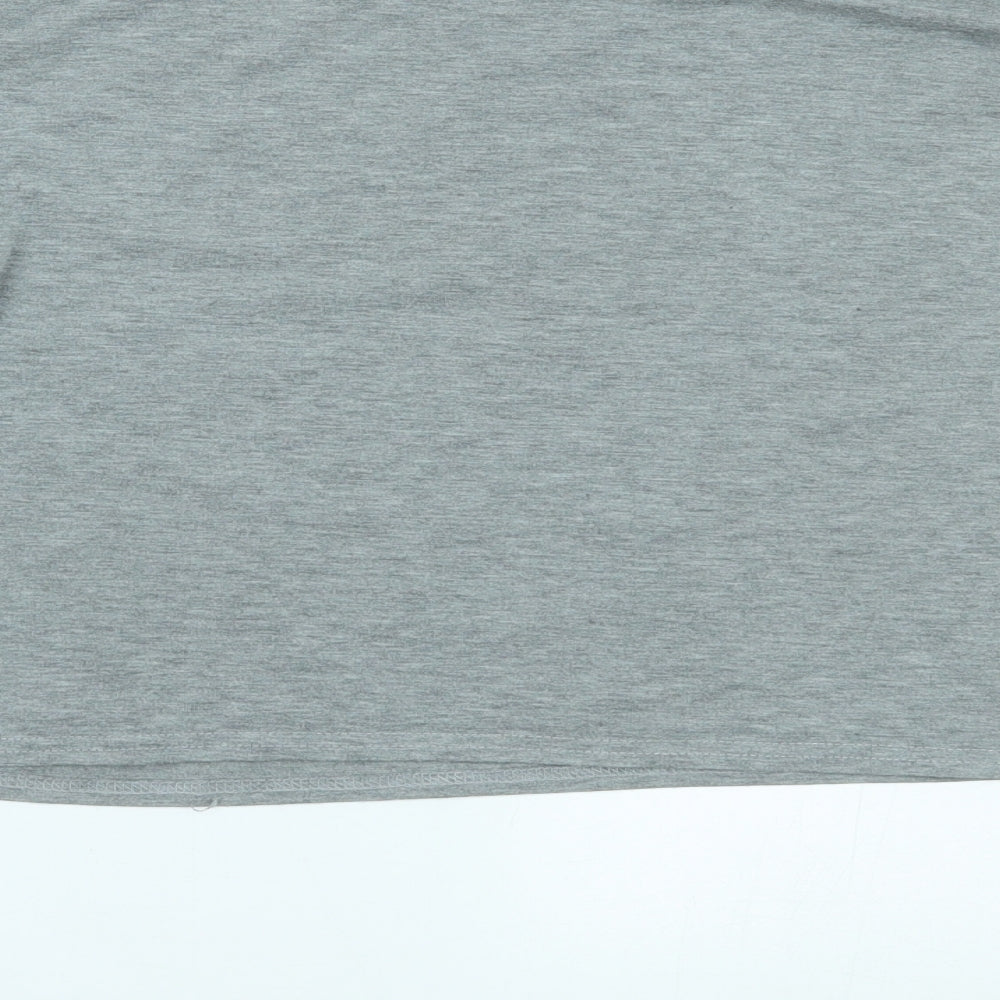 PRETTYLITTLETHING Womens Grey   Cropped T-Shirt Size M