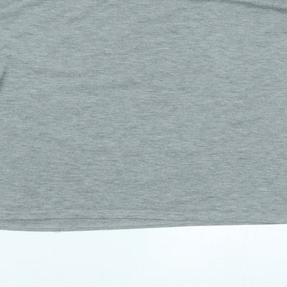 PRETTYLITTLETHING Womens Grey   Cropped T-Shirt Size M