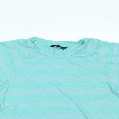Crew Clothing Womens Green Striped  Basic T-Shirt Size 12