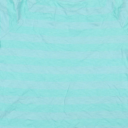 Crew Clothing Womens Green Striped  Basic T-Shirt Size 12
