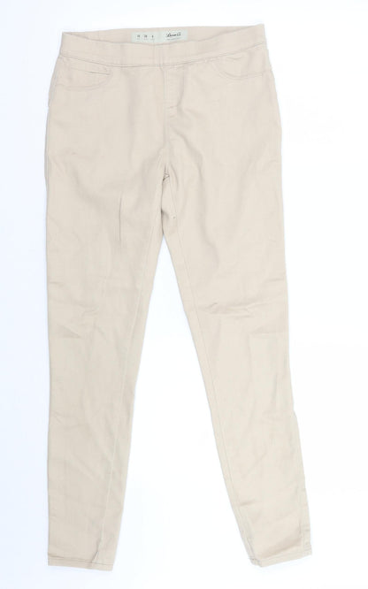 Denim & Co. Womens Beige   Jegging Jeans Size 10 L29 in