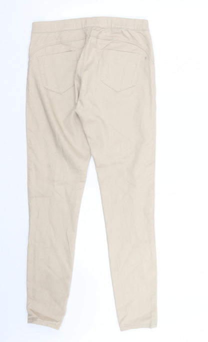 Denim & Co. Womens Beige   Jegging Jeans Size 10 L29 in
