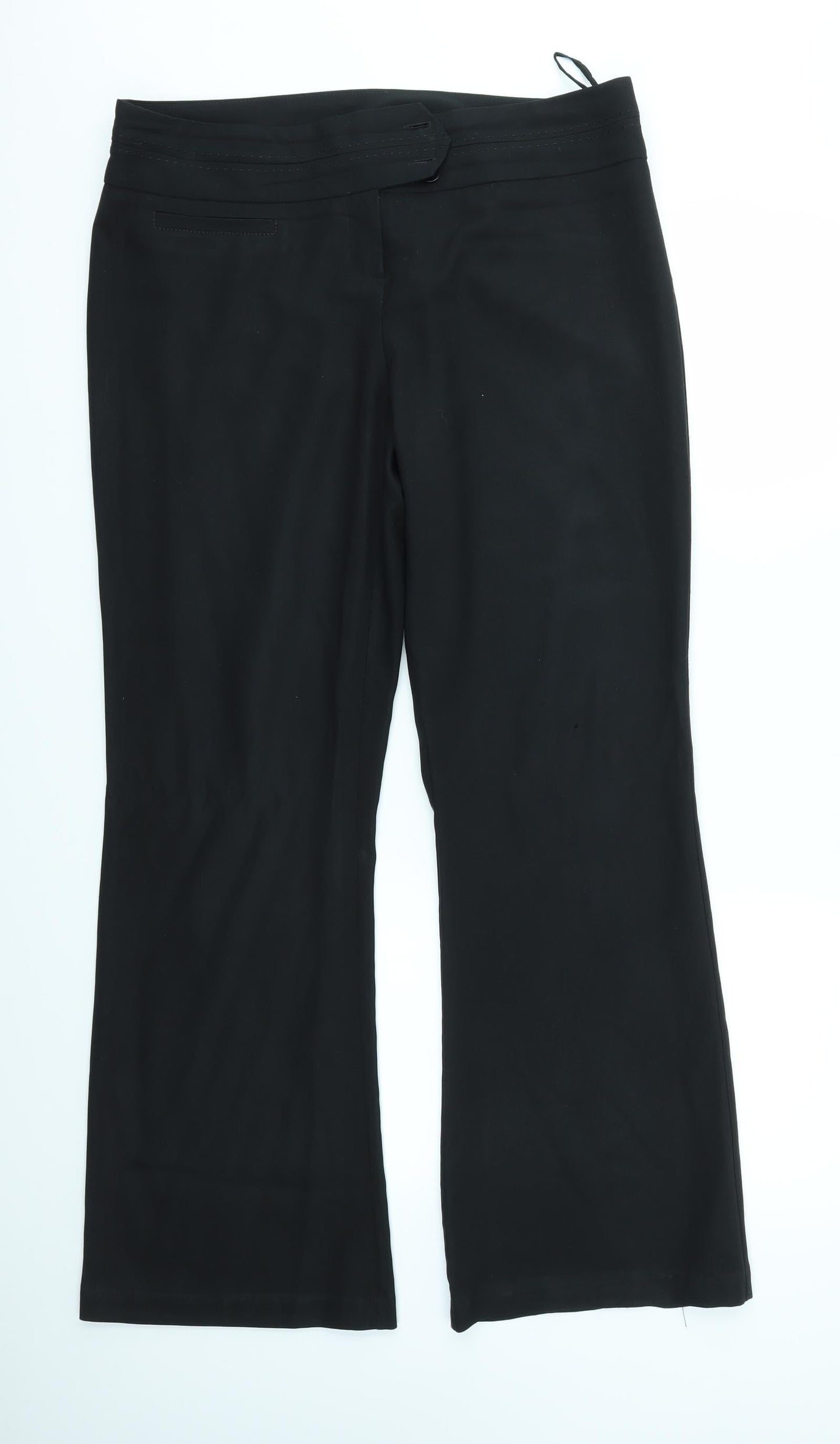 Womens UK Size 14 Dorothy Perkins Regular Fit Dress Pants Black Trousers