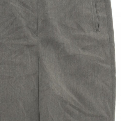 Womens UK Size 18 M&S Regular Fit Dress Pants Brown Trousers