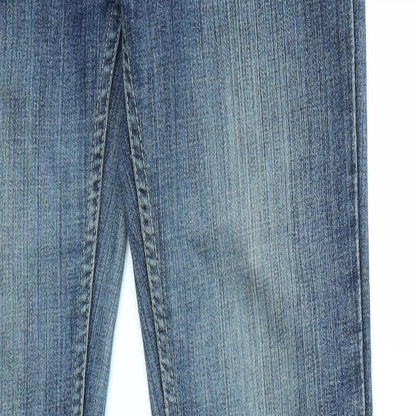 Womens UK Size 8 Preworn Regular Fit Skinny Blue Jeans