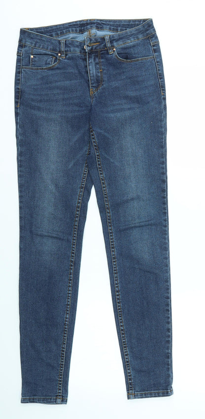Womens UK Size 28 in VILLA Regular Fit Skinny Blue Jeans