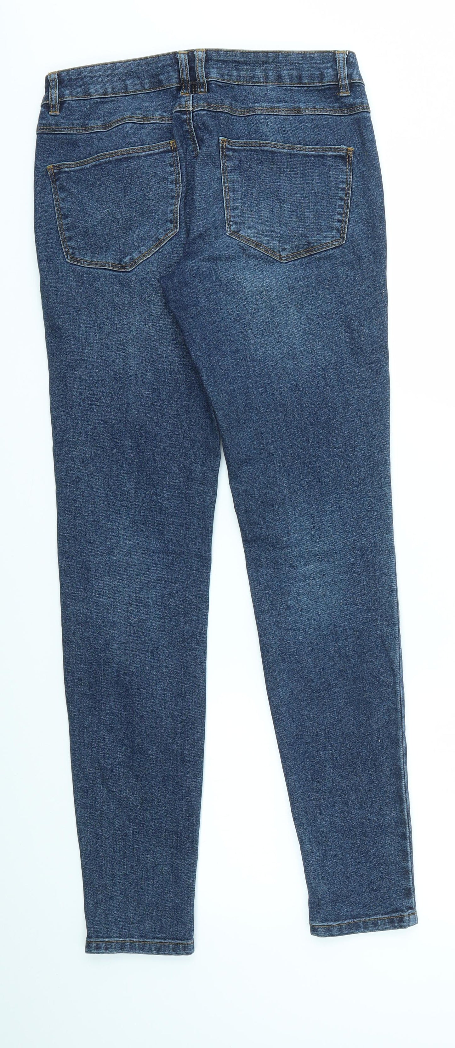 Womens UK Size 28 in VILLA Regular Fit Skinny Blue Jeans