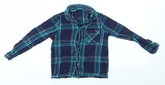TU Boys Multicoloured Check   Pyjama Top Size 5-6 Years