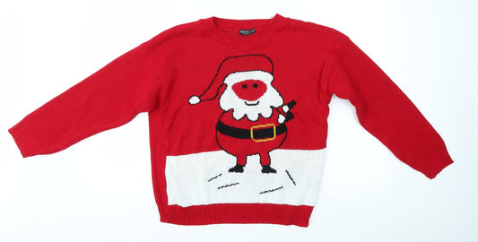 Preworn Mens Multicoloured   Pullover Jumper Size M  - festive christmas