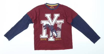 Matalan Boys Multicoloured Solid   Pyjama Set Size 12 Years